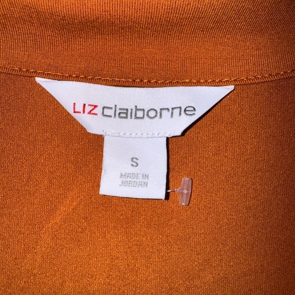 Liz Claiborne Rust Long Sleeve Top - Picture 2 of 3